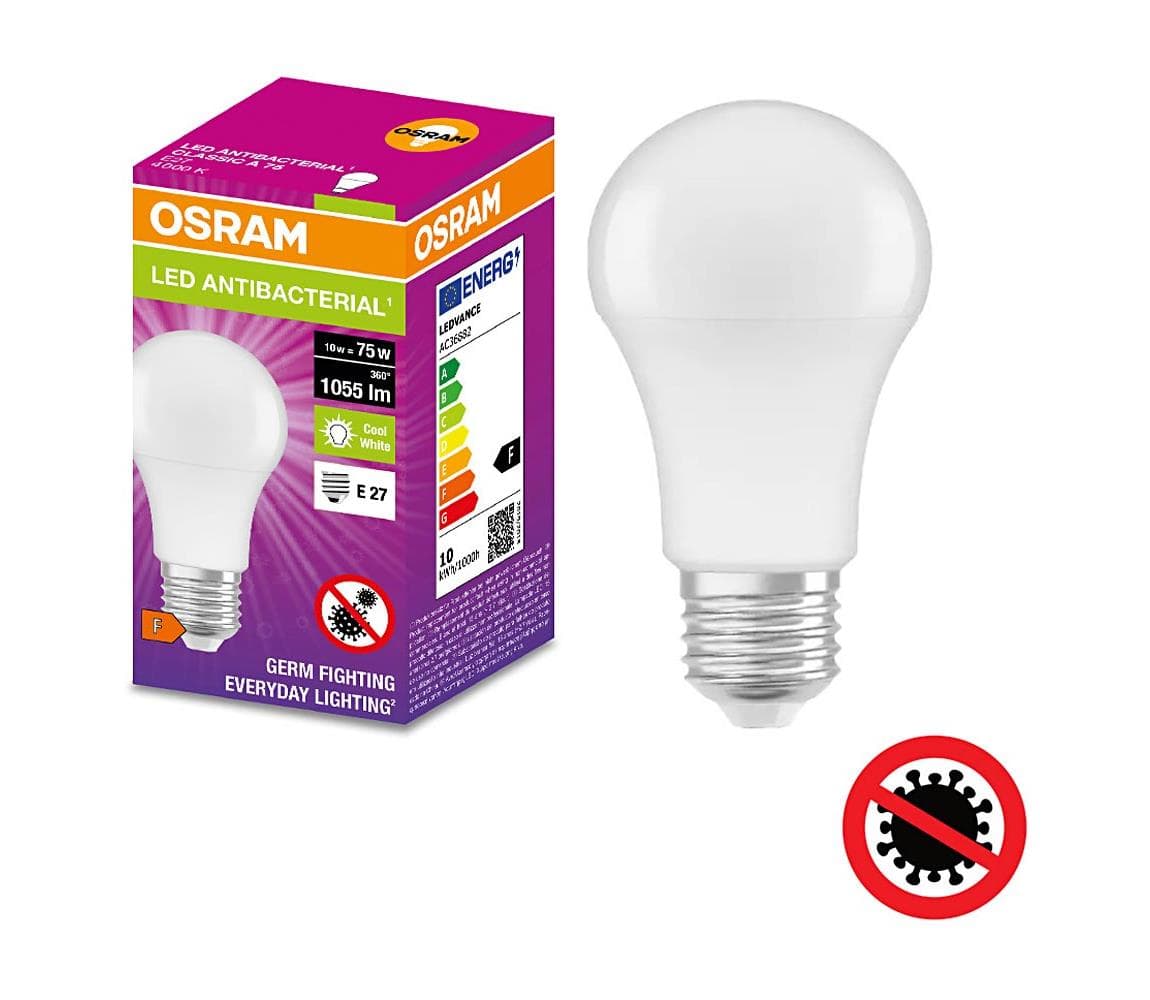 LED Antibakteriálna žiarovka A75 E27/10W/230V 4000K - Osram 4058075560871
