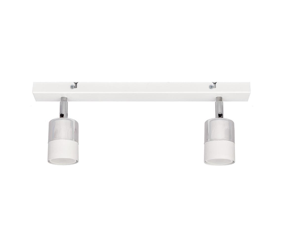 LED Bodové svietidlo TUBSSON 2xGU10/4,8W/230V biela/lesklý chróm R-L 1166/2 WT+CH