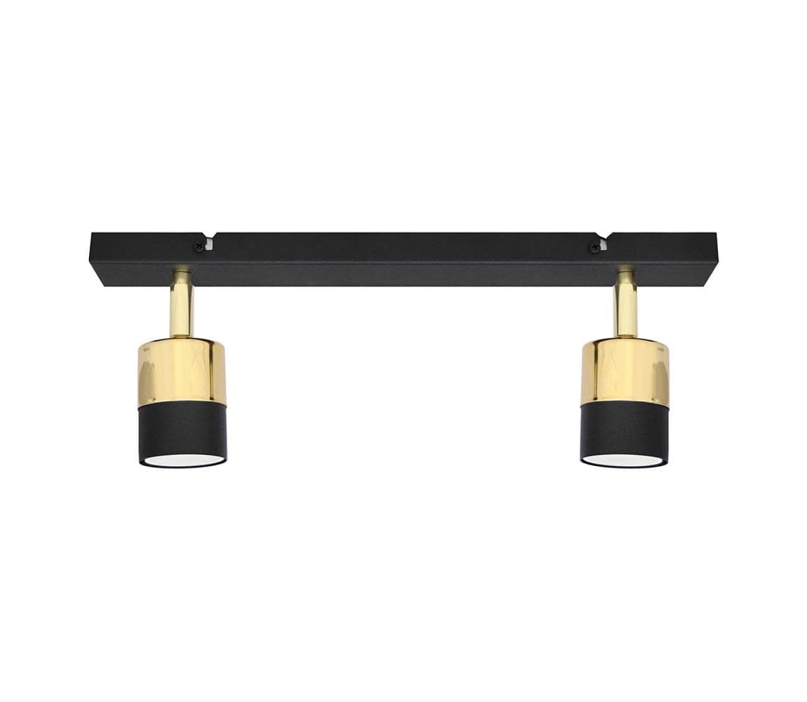 LED Bodové svietidlo TUBSSON 2xGU10/4,8W/230V čierna/zlatá R-L 1166/2 BK+GO