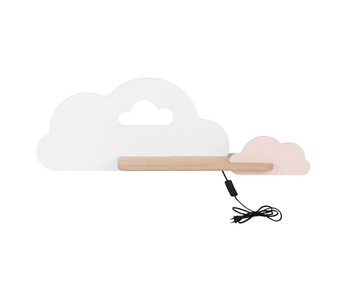 LED Detské nástenné svietidlo s poličkou CLOUD LED/5W/230V biela/ružová 21-84422