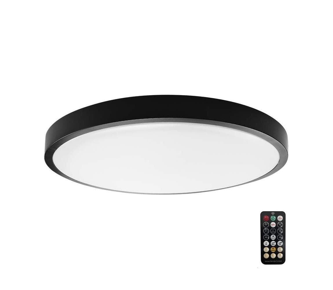 LED Kúpeľňové stropné svietidlo so senzorom LED/18W/230V 4000K IP44 čierna 76691