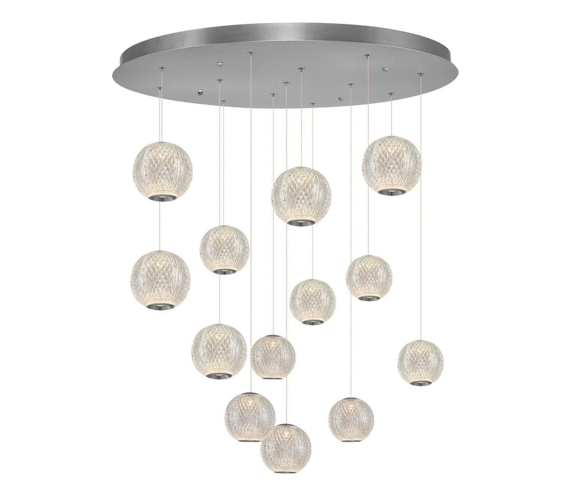 LED luster na lanku CREMONA 13xLED/5W/230V 3000K matný chróm 414LRC1377
