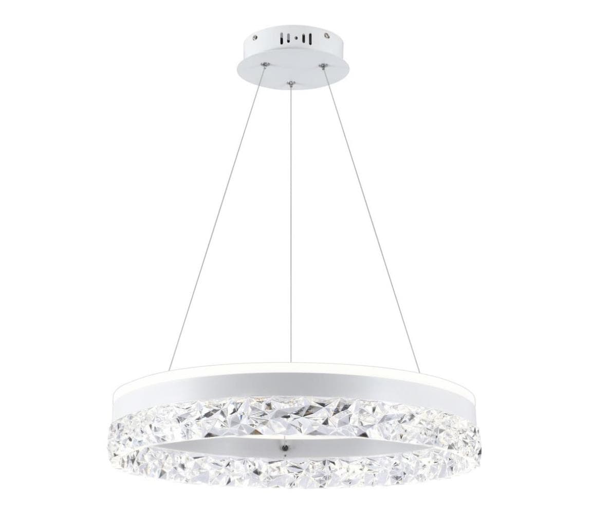 LED luster na lanku FROZI LED/32W/230V priemer 50 cm biely 31-35547