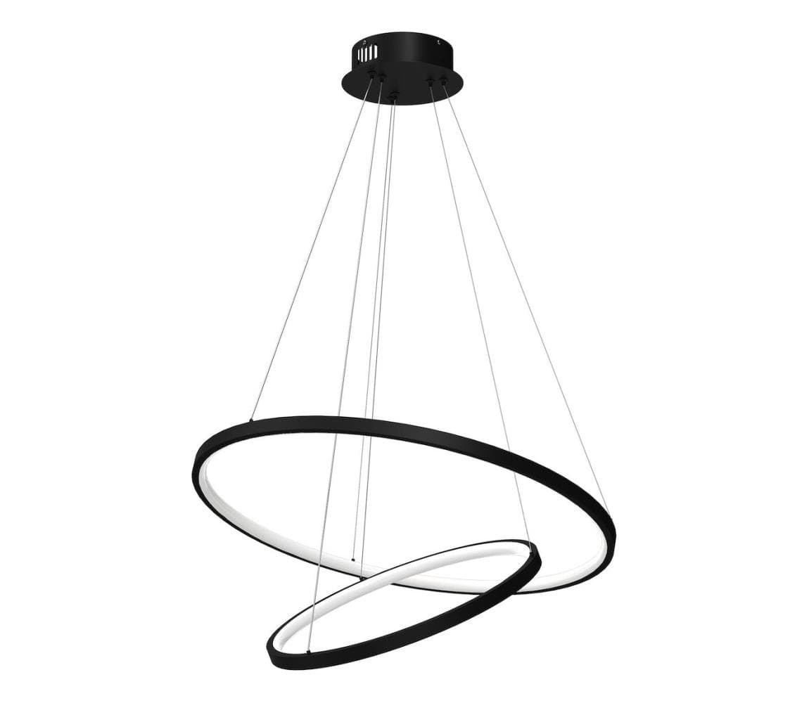 LED Luster na lanku HOOP LED/51W/230V pr. 60 cm 4000K čierna ML1542