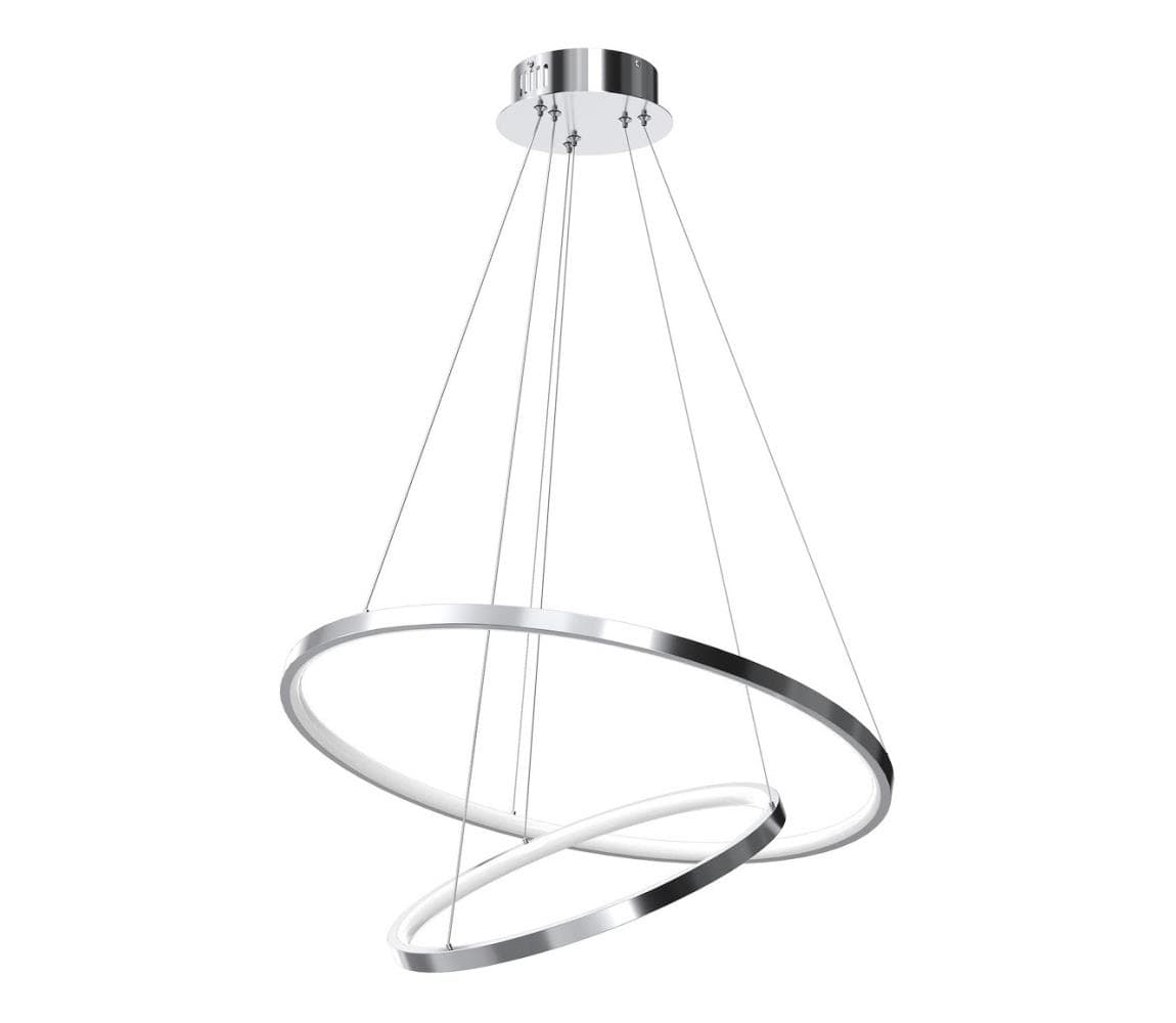 LED Luster na lanku HOOP LED/51W/230V pr. 60 cm 4000K lesklý chróm ML1550