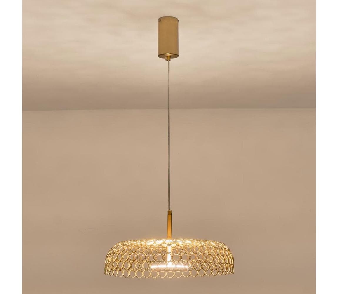 Eurolamp LED Luster na lanku LED/10W/230V 3000K zlatá pr. 35 cm 144-15073