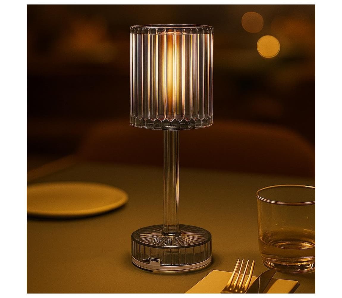 LED Nabíjateľná dotyková stolová lampa SIMPLE LED/1W/5V 3000-6000K 2400 mAh dymová ML2290