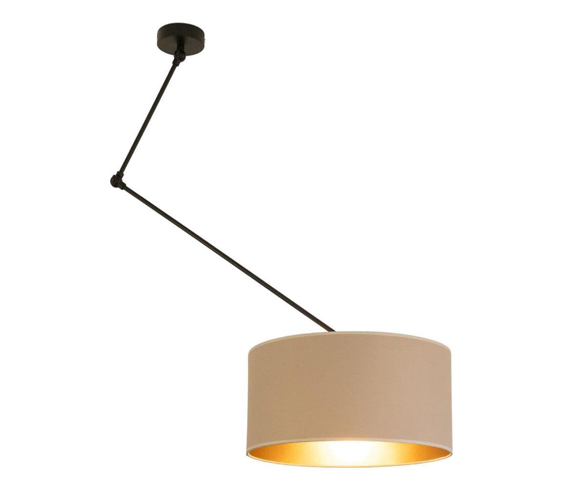 LED Nastaviteľný luster na tyči GORTA 1xE27/60W/230V béžová/zlatá H0289