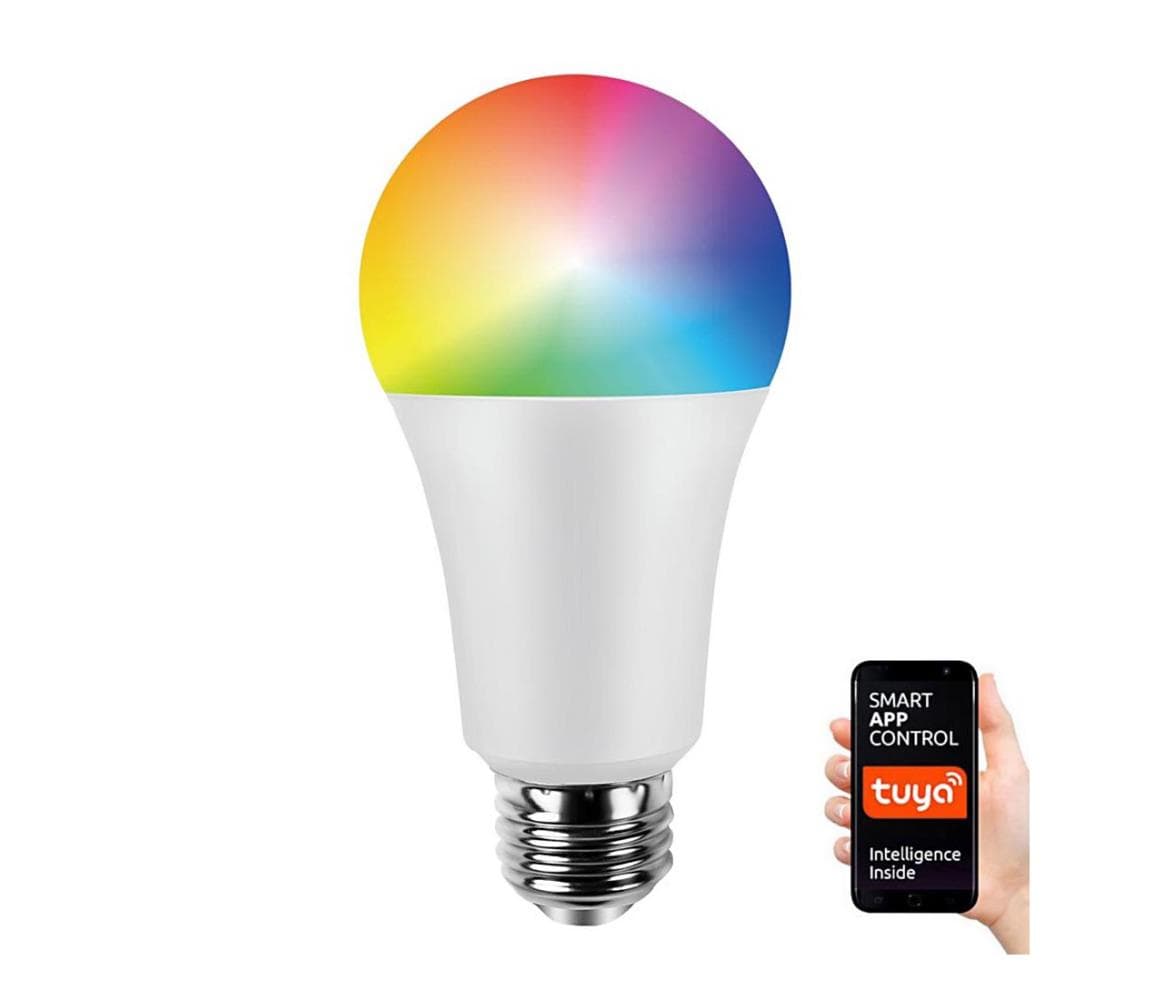 LED RGB Stmievateľná žiarovka A60 E27/8W/230V 2700-6500K Wi-Fi Tuya EKSM6659