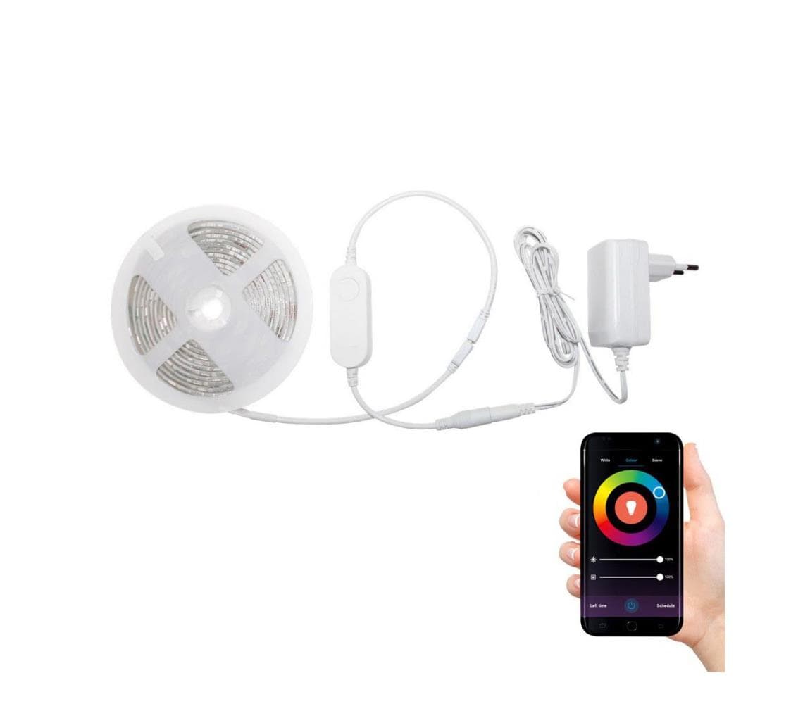 LED RGBW Kúpeľňový stmievateľný pásik LED/7,5W/12V IP65 3m Wi-Fi Tuya EKSM7689