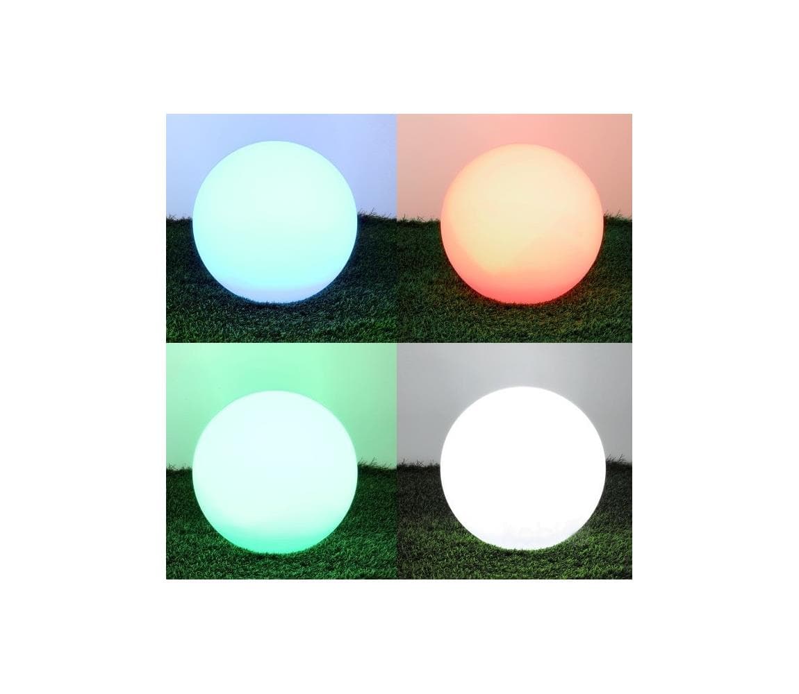LED RGBW Stmievateľná solárna lampa LED/5W/3,7V 3000K IP54 pr. 30 cm 3696