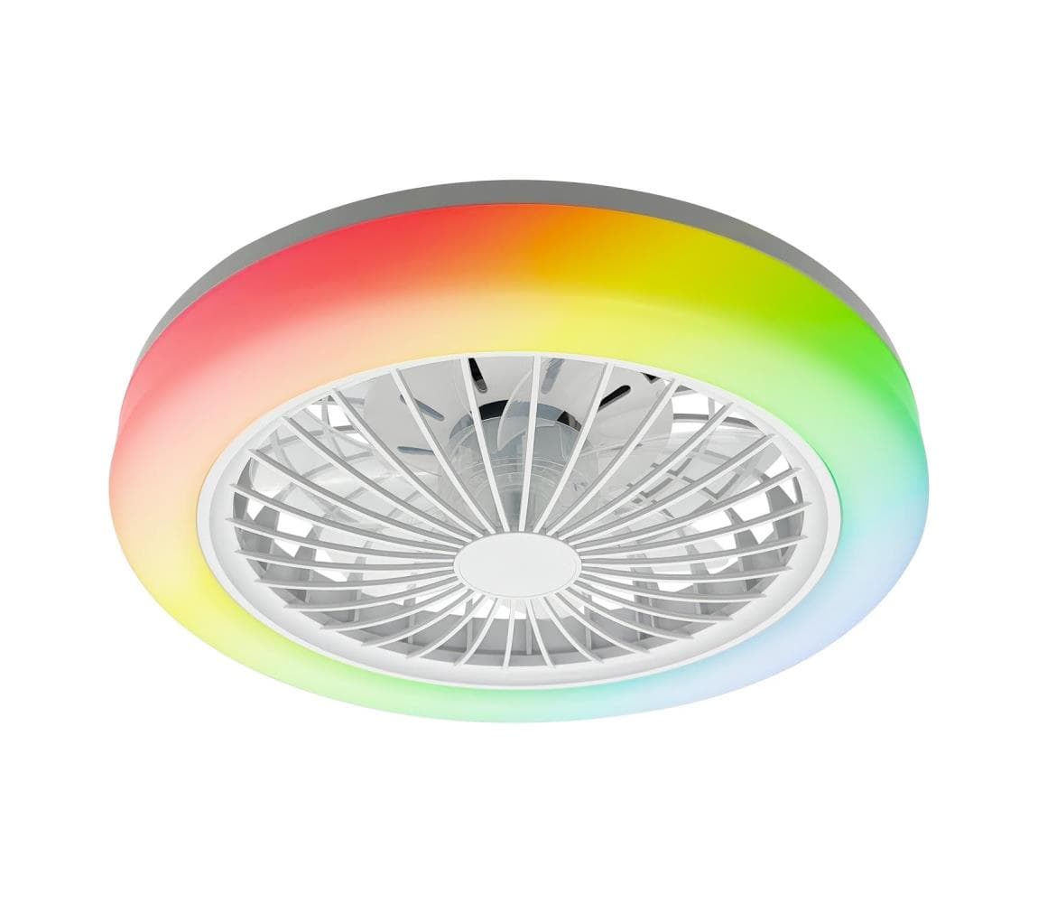 LED RGBW Stmievateľné stropné svietidlo s látorom ZAMBIA LED/24W/230V biela+DO 341310