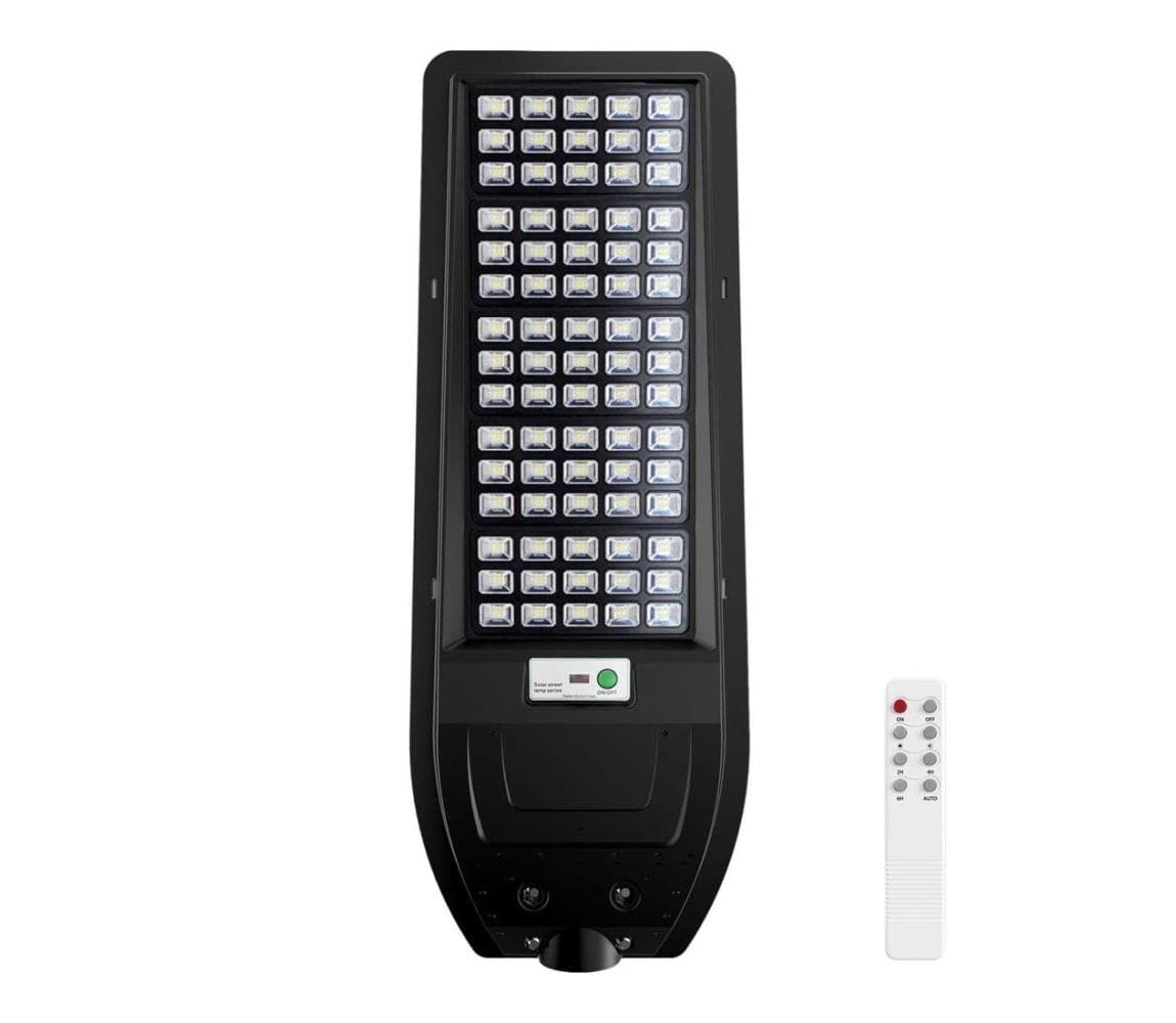 LED Solárna pouličná lampa VIA 200W/20000 mAh 3,2V 6000K IP54 + diaľkové ovládanie EKO9096