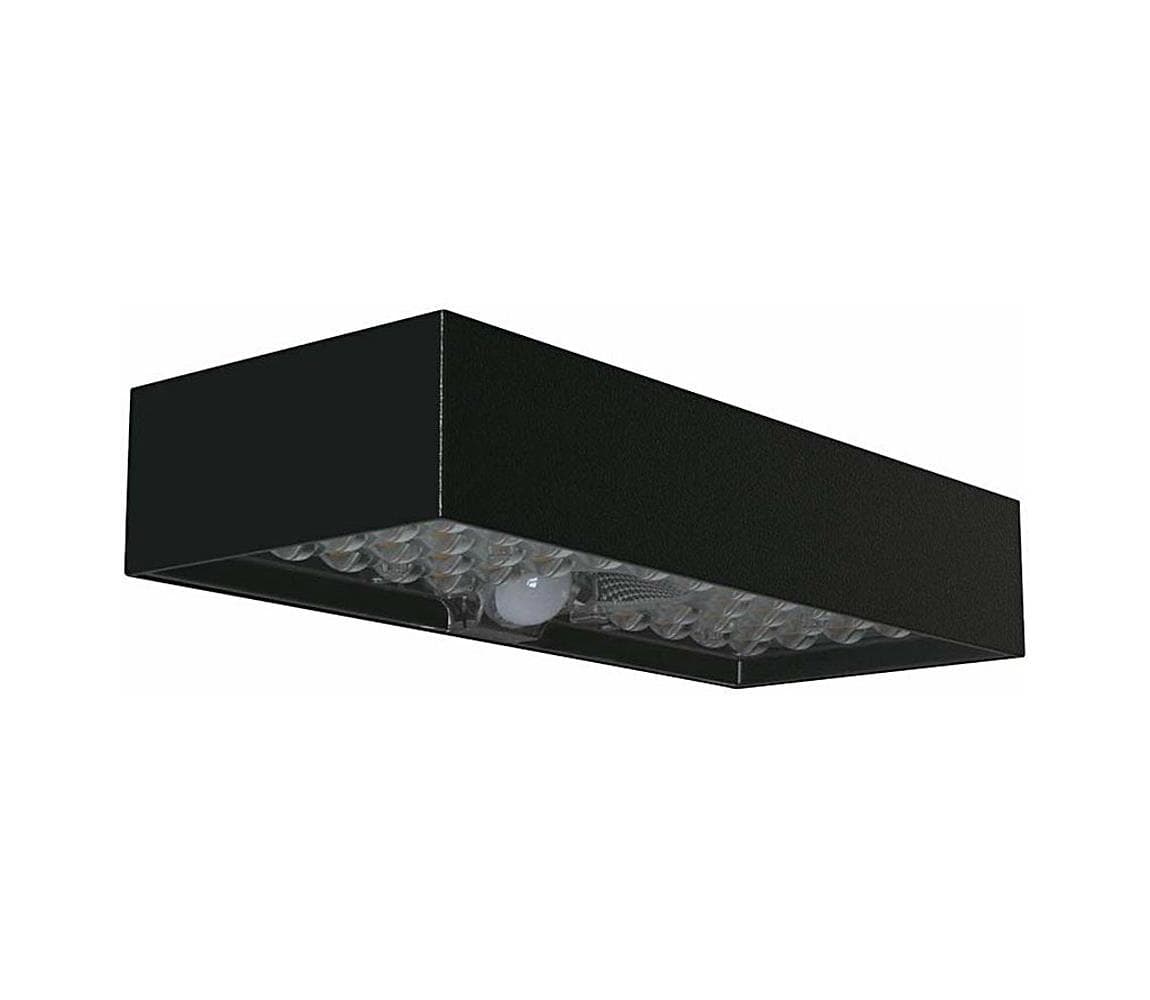 LED Solárne nástenné svietidlo so senzorom LED/6W/3,7V IP65 4000K 3000 mAh čierna 10307