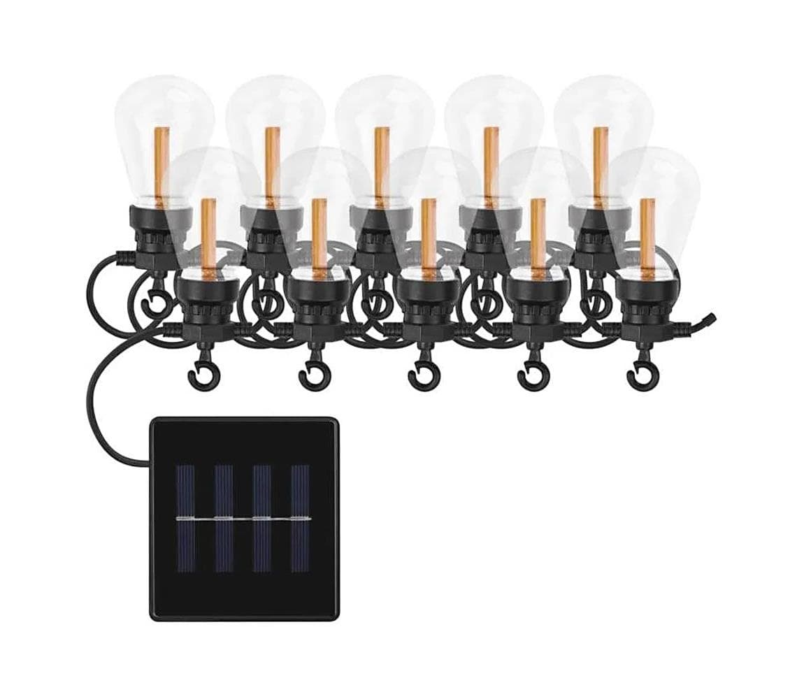 LED solárny dekoračný reťaz 10xLED/0,6W/1,2V 4,5m IP44 800 mAh DCPV02