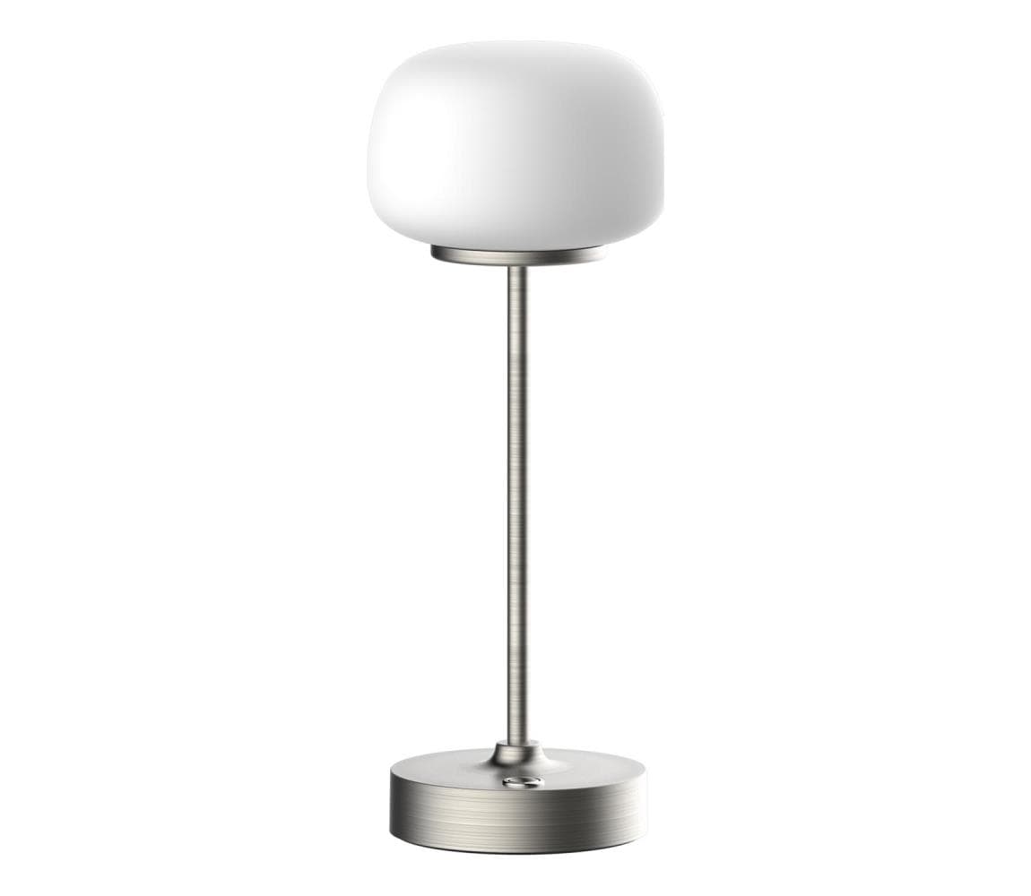 LED Stmievateľná dotyková stolná lampa RIMINI LED/2W/5V USB 2000 mAh chróm/biela 329868