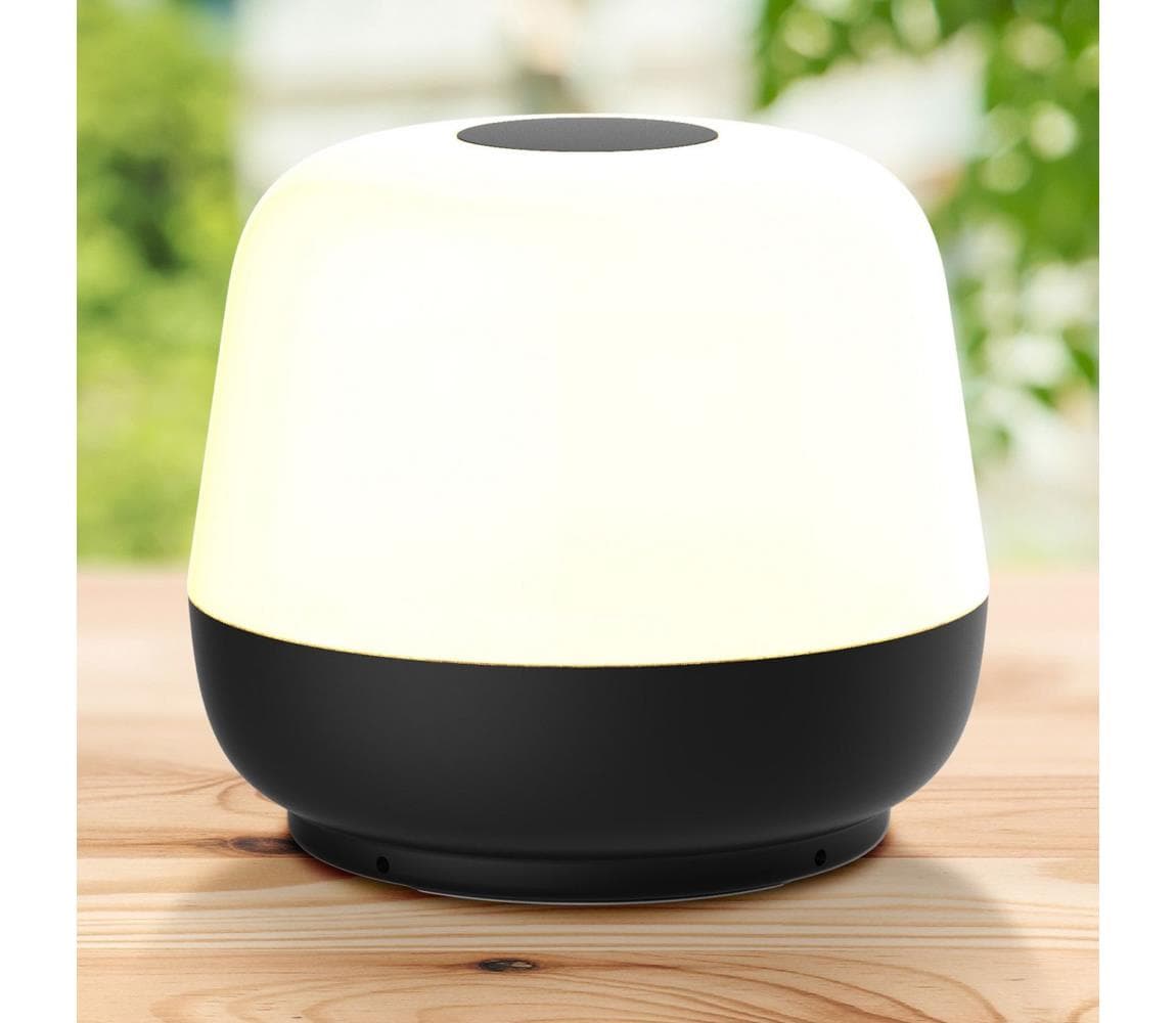 LED Stmievateľná stolná lampa SAMBA LED/1,2W/5V USB 1200 mAh IP44 čierna 330109