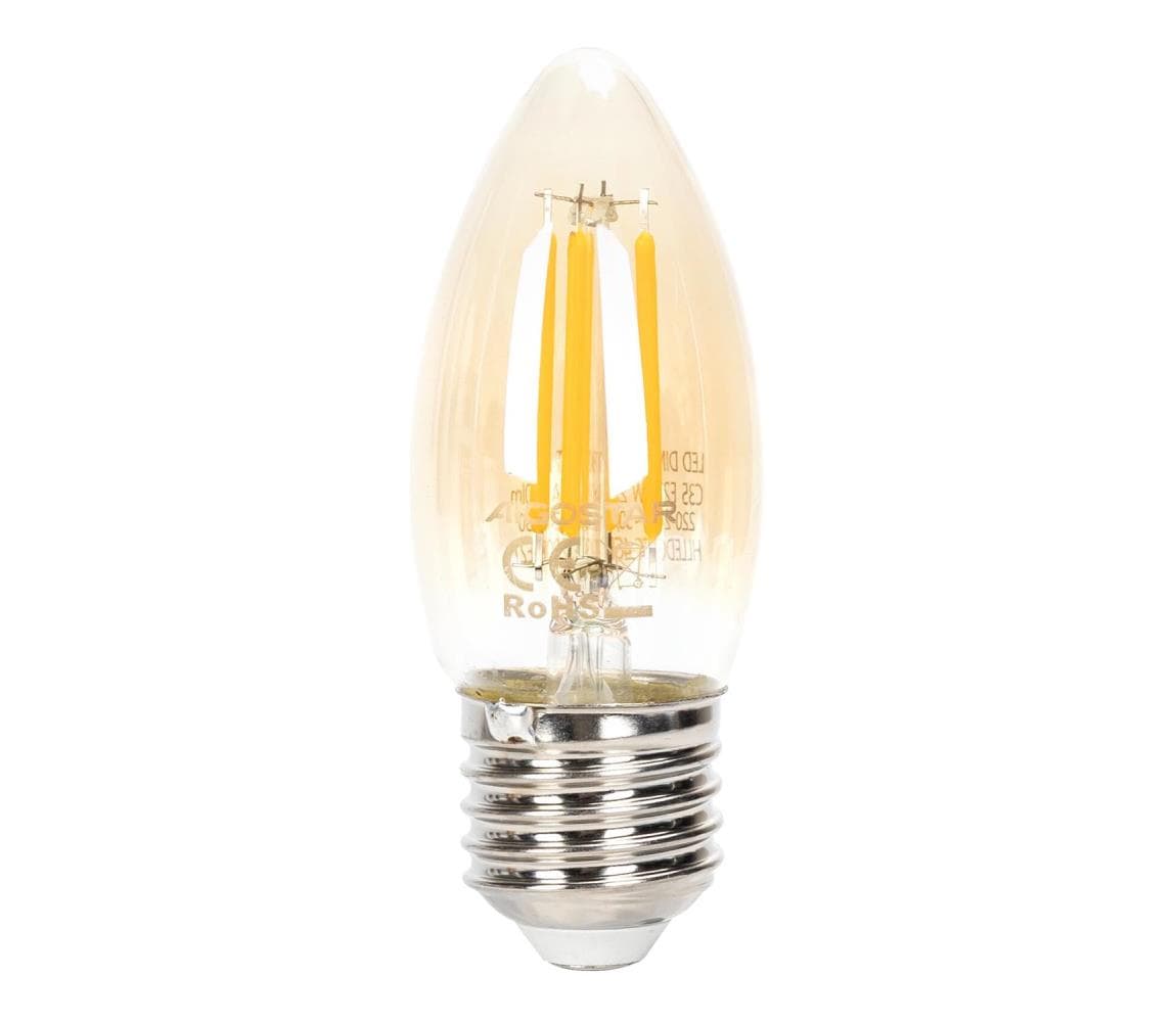 B.V. LED Stmievateľná žiarovka FILAMENT C35 E27/4W/230V 2200K - B10106Z2A