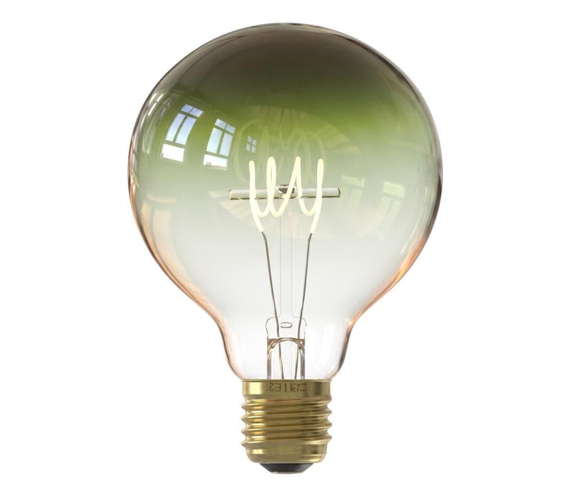 LED stmievateľná žiarovka FILAMENT G125 E27/4W/230V 1800K zelená 8712879147015