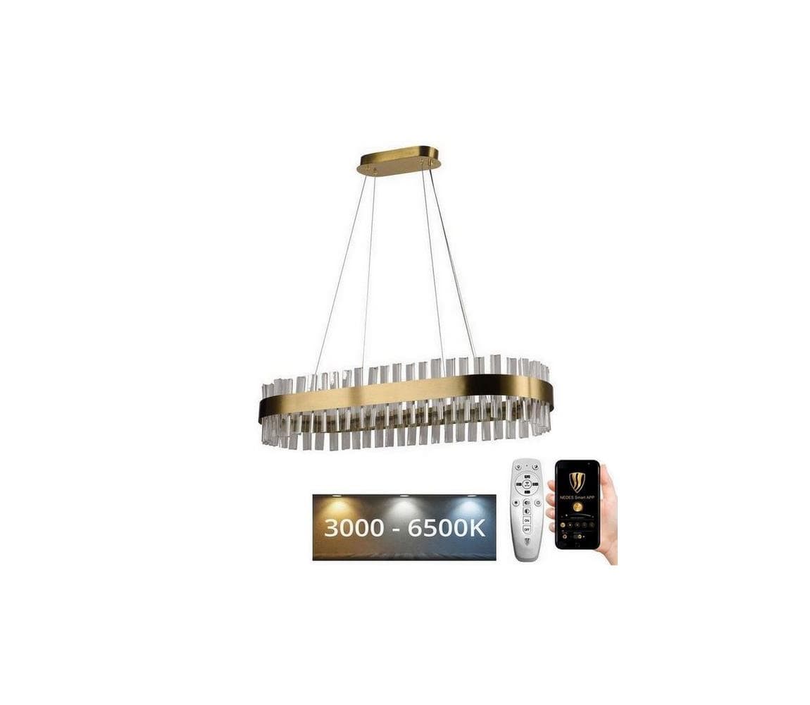 LED Stmievateľný krištáľový luster na lanku LED/45W/230V + diaľkové ovládanie J6303/C