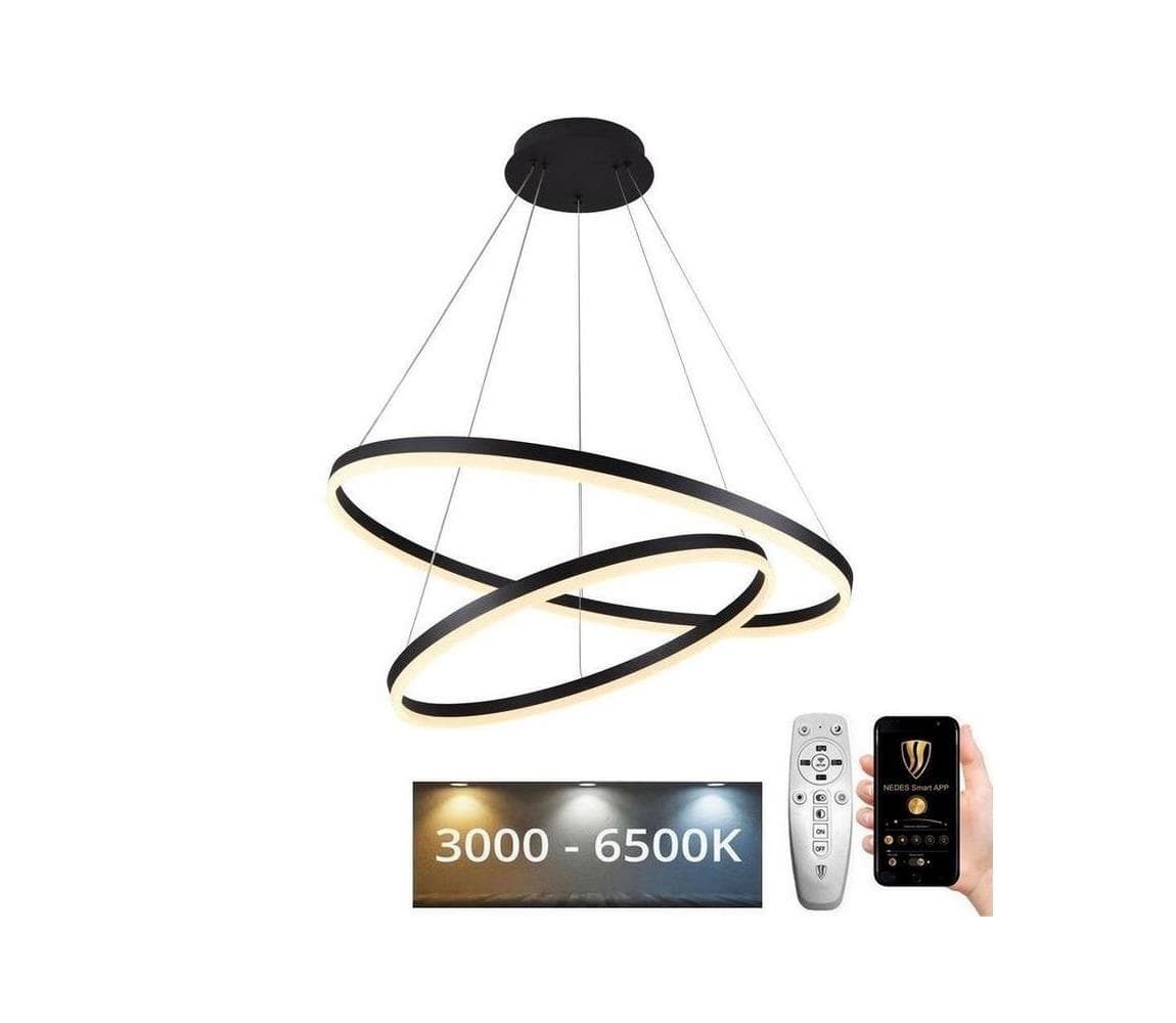 LED Stmievateľný luster na lanku LED/100W/230V 3000-6500K + diaľkové ovládanie J4311/B