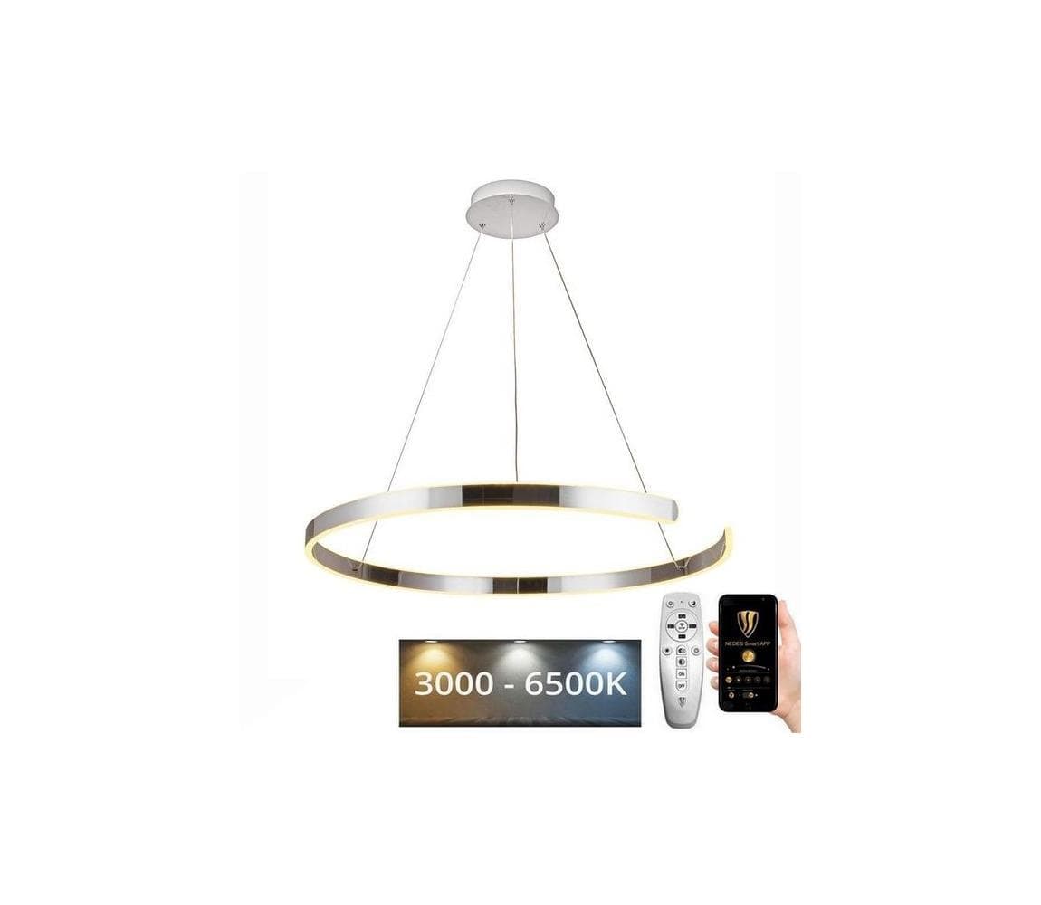 LED Stmievateľný luster na lanku LED/100W/230V 3000-6500K + diaľkové ovládanie J4327/CH