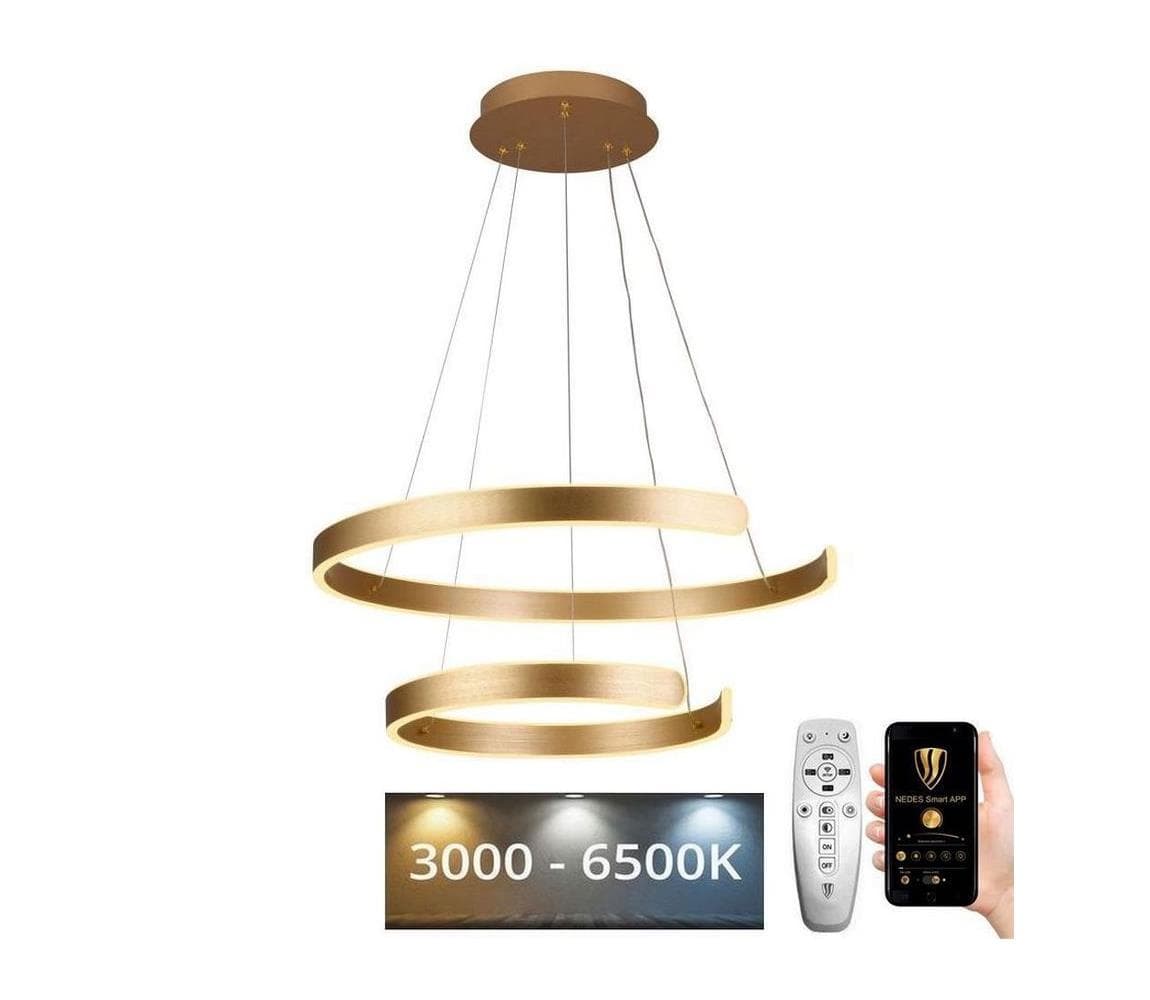 LED Stmievateľný luster na lanku LED/120W/230V 3000-6500K + diaľkové ovládanie J4328/G