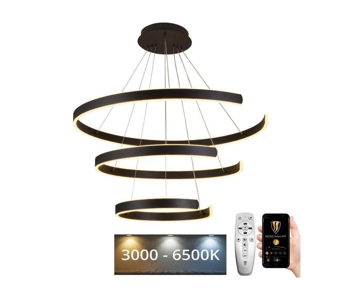 LED Stmievateľný luster na lanku LED/220W/230V 3000-6500K + diaľkové ovládanie J4329/B