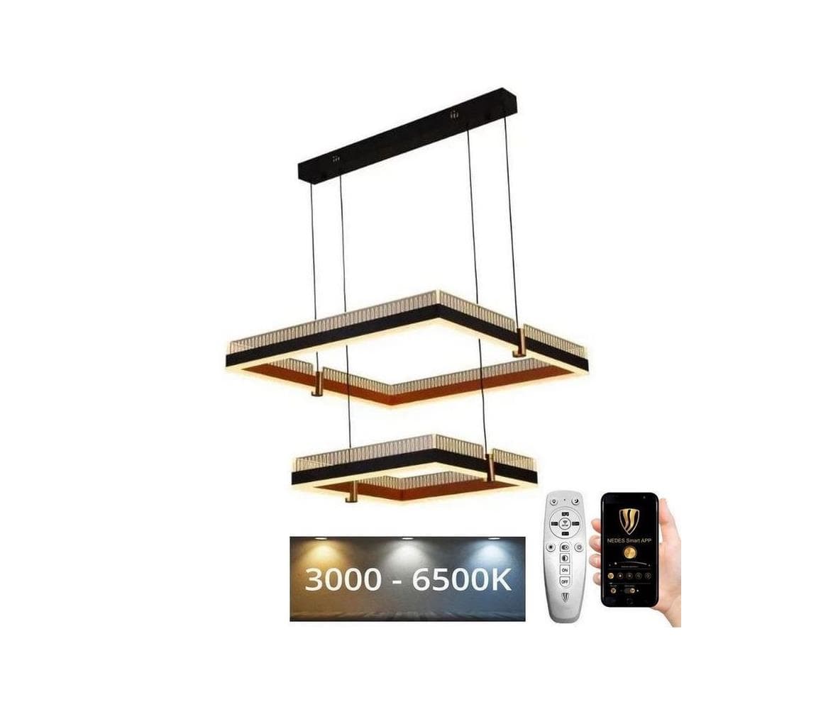 LED Stmievateľný luster na lanku LED/50W/230V 3000-6500K + diaľkové ovládanie J4337/B