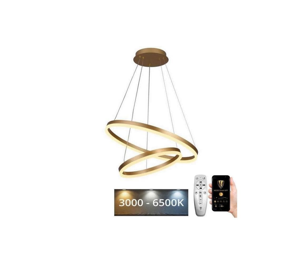 LED Stmievateľný luster na lanku LED/70W/230V 3000-6500K + diaľkové ovládanie J4310/G