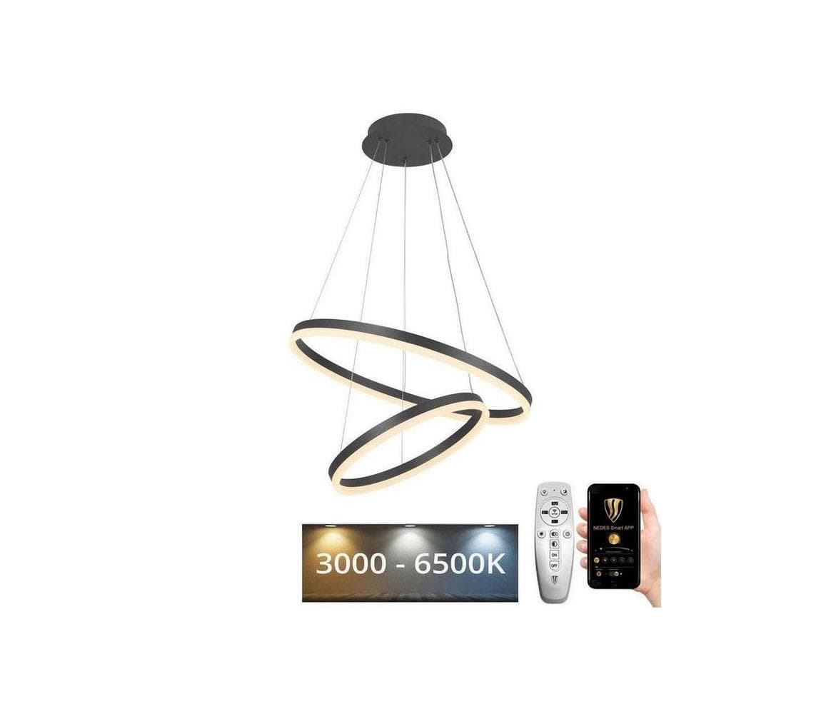 LED Stmievateľný luster na lanku LED/70W/230V 3000-6500K + diaľkové ovládanie J4310/S