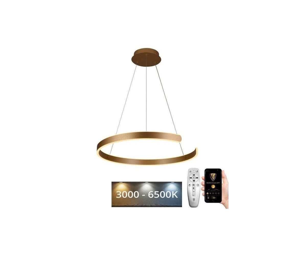 LED Stmievateľný luster na lanku LED/70W/230V 3000-6500K + diaľkové ovládanie J4326/G