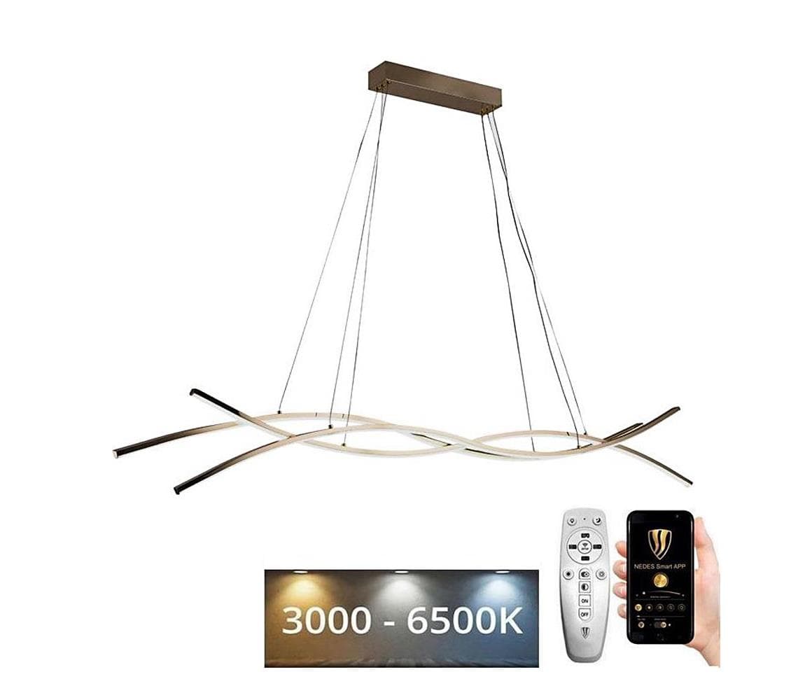 LED Stmievateľný luster na lanku LED/80W/230V 3000-6500K + diaľkové ovládanie J4368/G