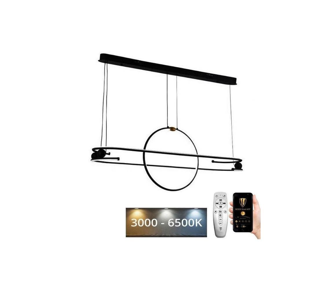 LED Stmievateľný luster na lanku LED/95W/230V 3000-6500K + diaľkové ovládanie J4348/B