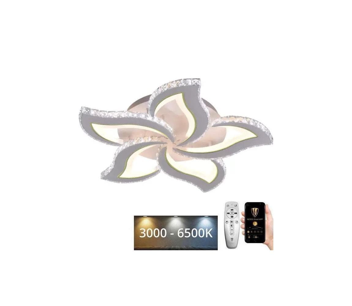 LED Stmievateľný prisadený luster LED/100W/230V 3000-6500K + diaľkové ovládanie J3336/CH