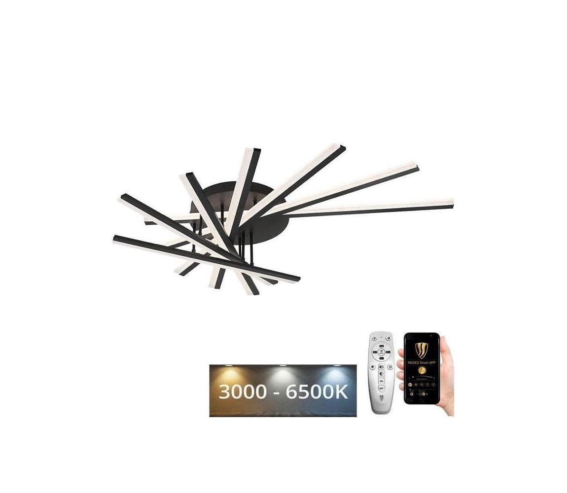 LED Stmievateľný prisadený luster LED/120W/230V 3000-6500K + diaľkové ovládanie J3345/B