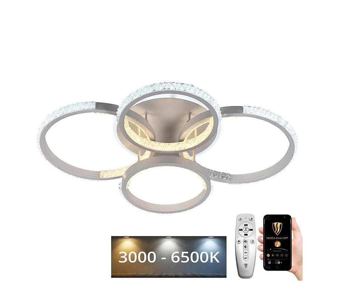 LED Stmievateľný prisadený luster LED/80W/230V 3000-6500K + DO J3304/W