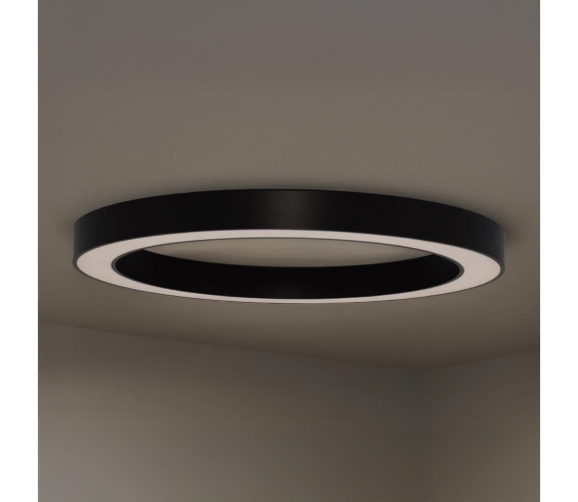 LED stropné svietidlo 115 W / 230 V, s prepínateľnou teplotou svetla 3000/4000/6500 K, priemer 120 cm, čierne CL7434