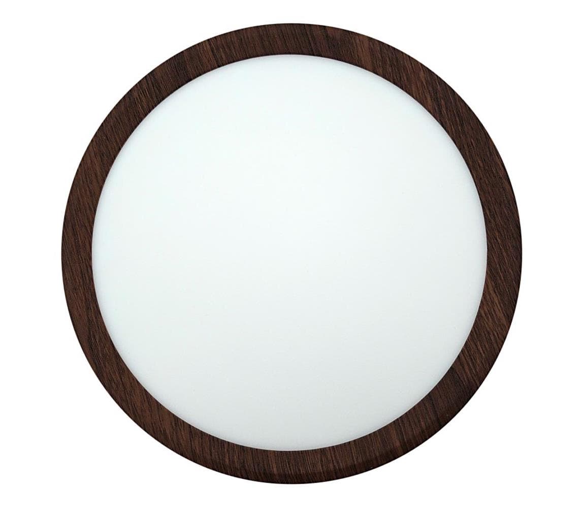 LED stropné svietidlo LED/18W/230V s prepínateľnou teplotou svetla 3000/4000/6500K, priemer 23 cm, hnedé 008 0001307