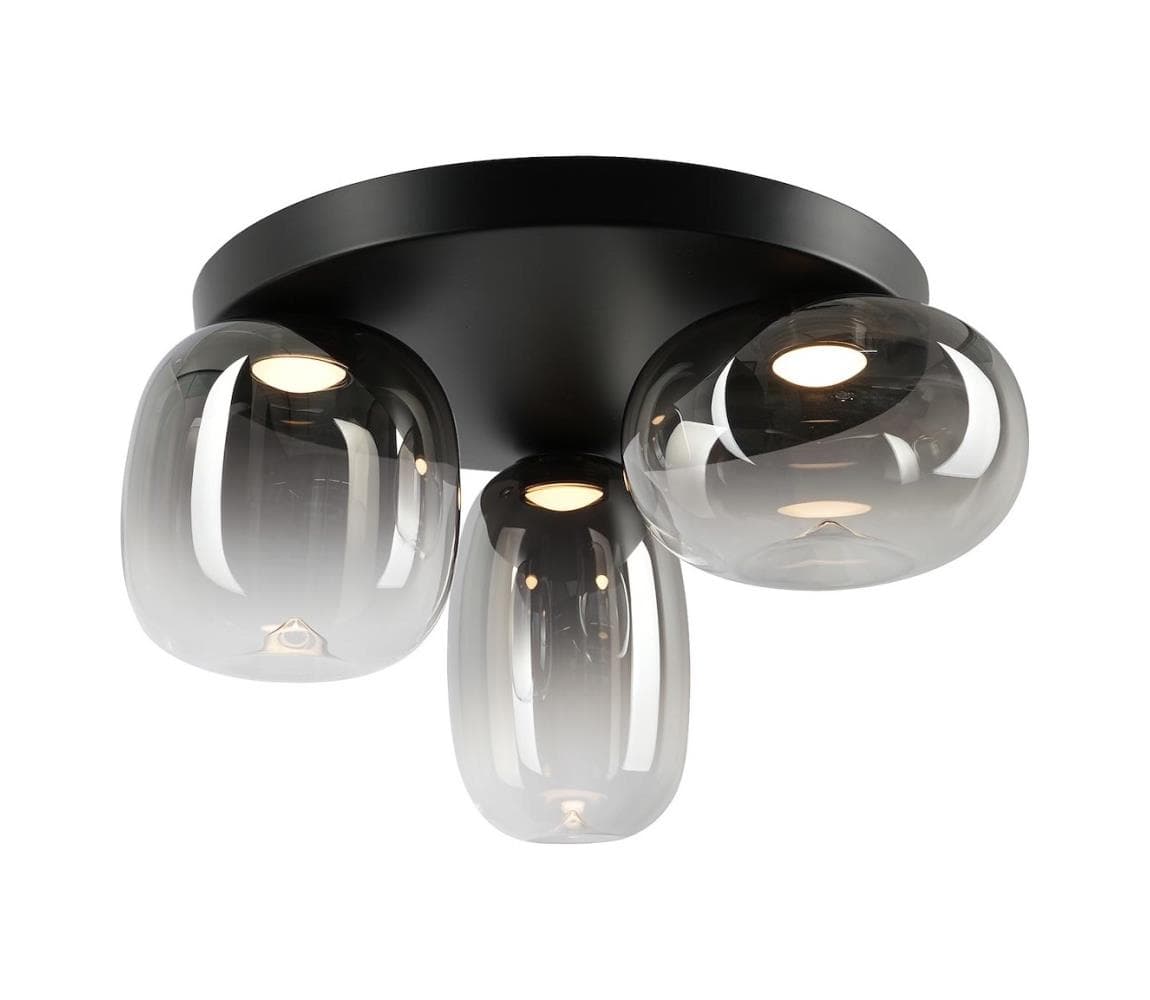 LED Stropné svietidlo VASO LED/12W/230V pr. 42 cm čierna/dymová ML1412