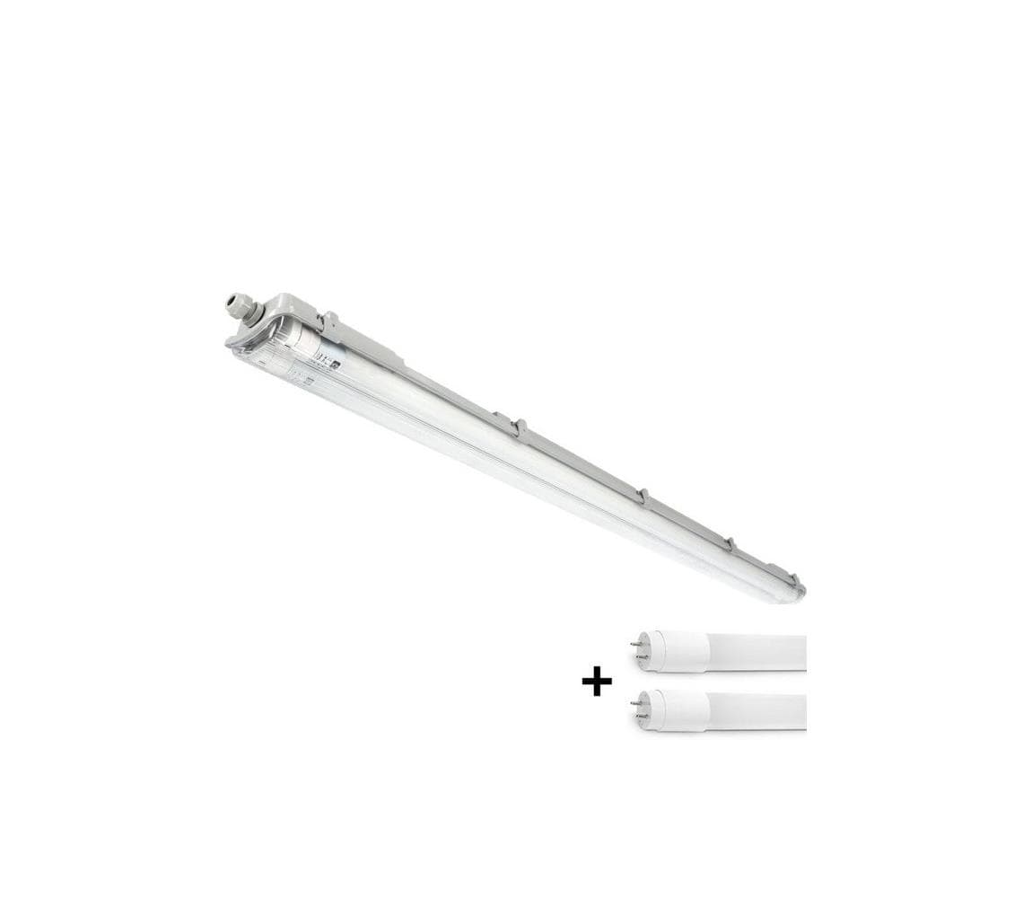LED technické žiarivkové svietidlo T8, 2×G13 (2×18 W) / 230 V, 5000 K, IP65, 127 cm 004007