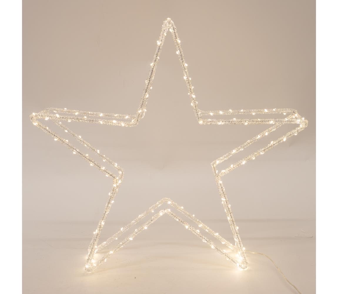 Eurolamp LED vonkajšia vianočná dekorácia 120xLED/2,1W/230V IP44 teplá biela hviezda 46 cm 600-40897