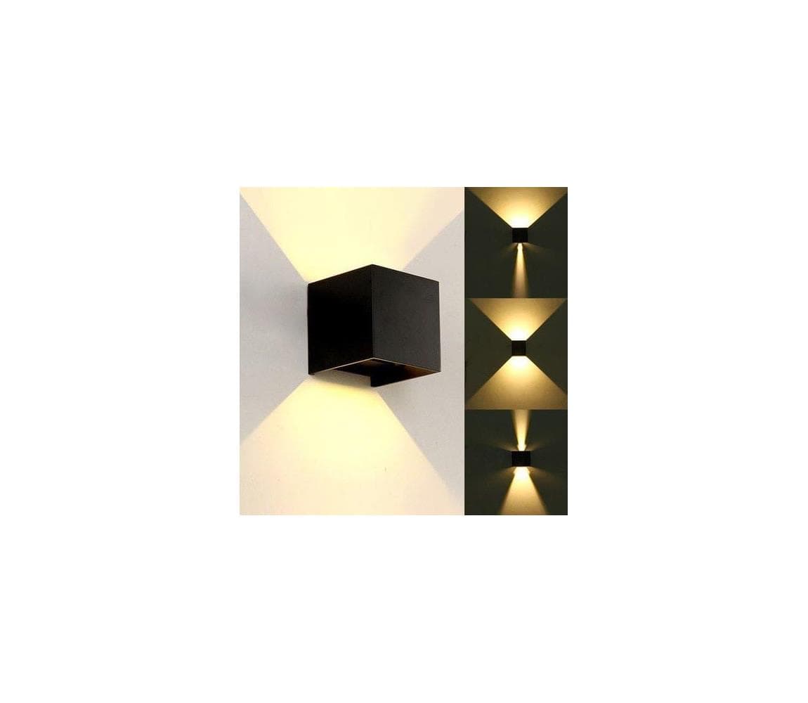 LED Vonkajšie nástenné svietidlo KREON 2xLED/3W/230V IP54 3000K čierna SKU004687