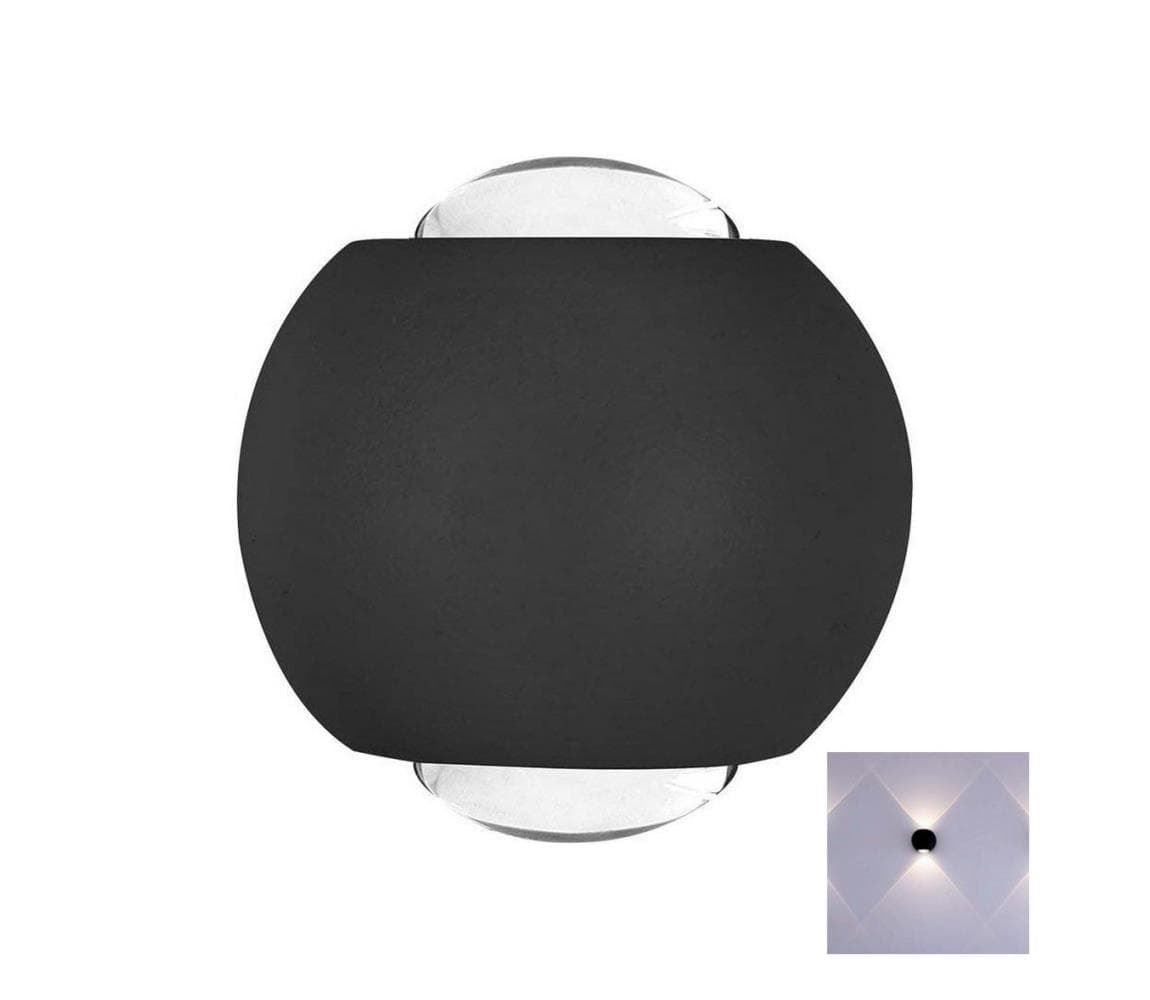 LED Vonkajšie nástenné svietidlo LED/2W/230V 3000K IP54 čierna 10584