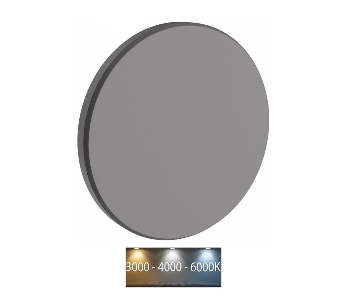 LED Vonkajšie nástenné svietidlo PIATTA LED/12W/230V 3000/4000/6000K IP44 šedá 003042CCT_PW