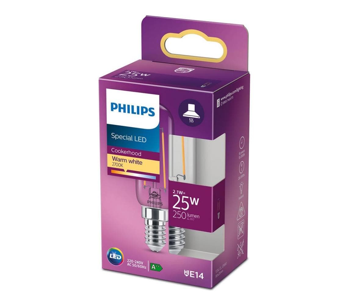 LED Žiarovka do chladničky VINTAGE Philips T25L E14/2,1W/230V 2700K 8718699783334