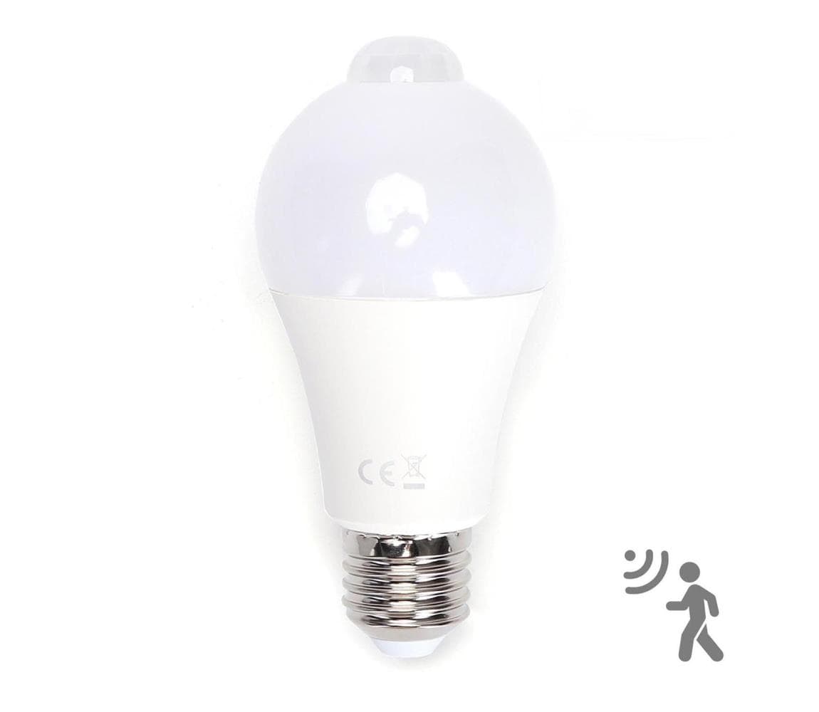 B.V. LED Žiarovka so senzorom pohybu a súmraku A60 E27/12W/230V 6500K - B10105JCO
