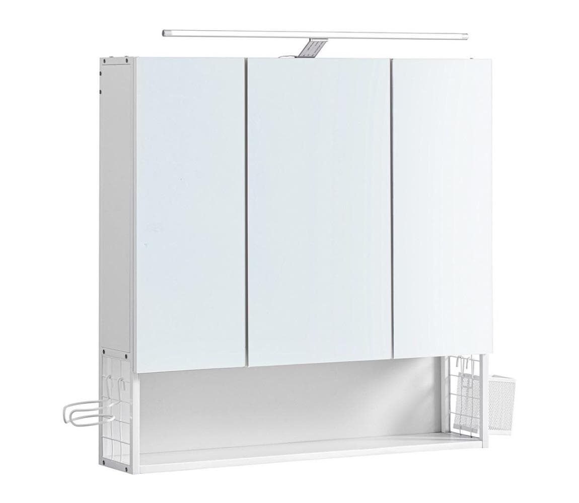 LED zrkadlová kúpeľňová skrinka SKY 70x70x16 cm 230V biela BBK124W14