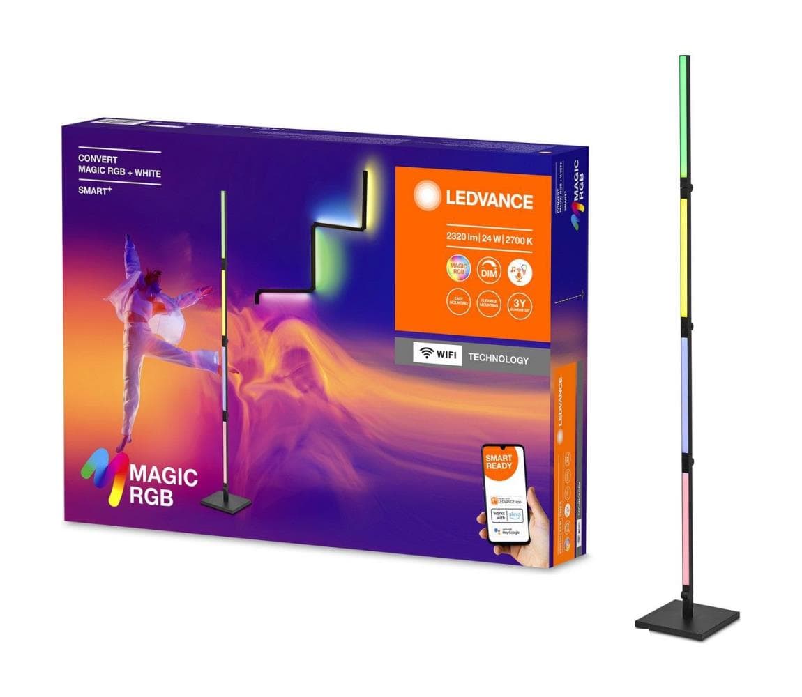Ledvance- LED RGBW Stmievateľná stojacia lampa 2v1 SMART+ MAGIC LED/24W/230V Wi-Fi 4099854096495