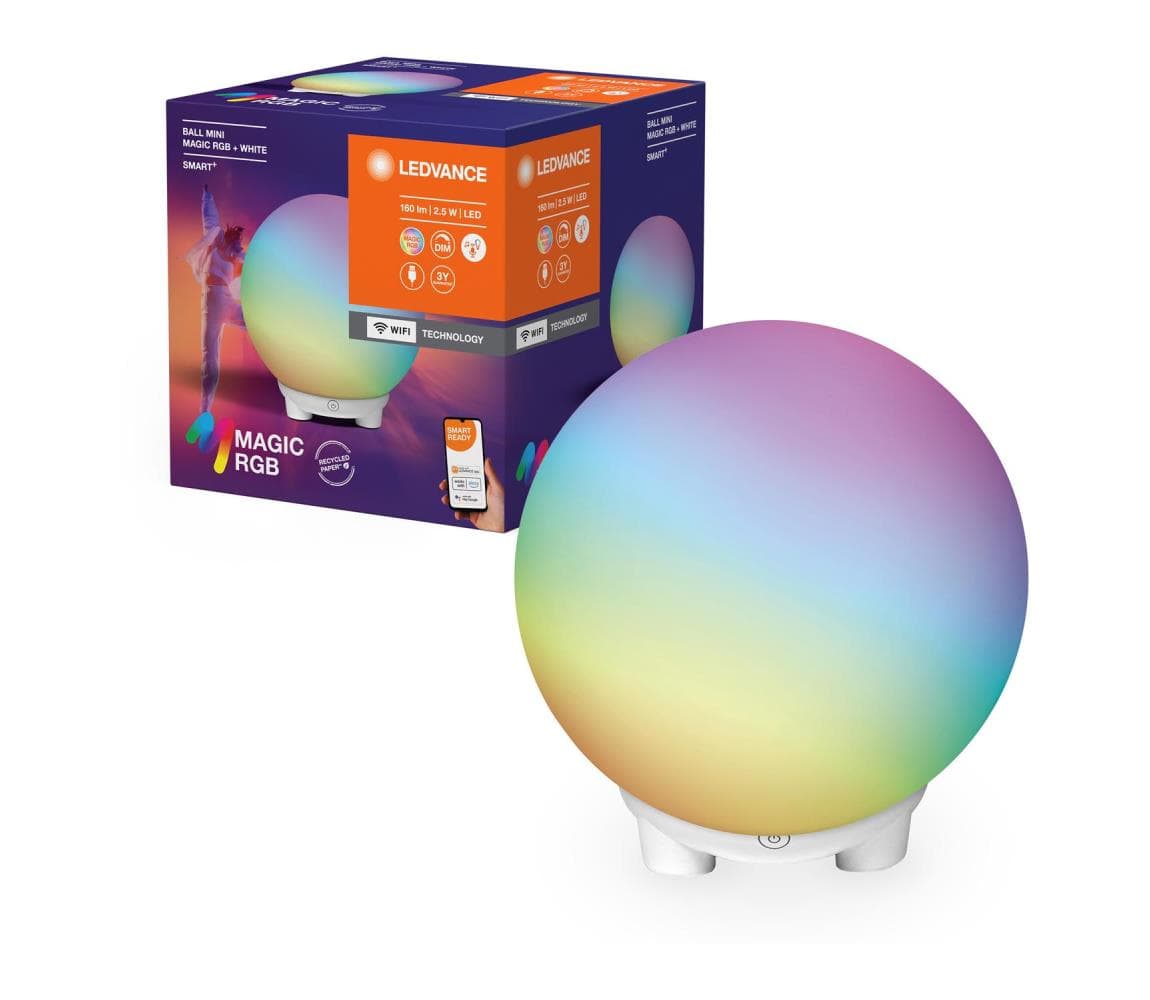 Ledvance - LED RGBW stmievateľná stolná lampa SMART+ MAGIC LED/2,5W/5V Wi-Fi 4058075831711